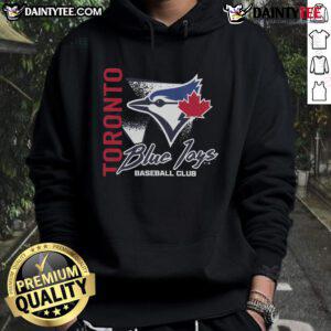 Awesome Toronto Blue Jays side arm baseball club hoodie showcasing vibrant team colors and logo for fans.
