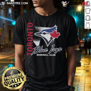 Awesome Toronto Blue Jays Side Arm Baseball Club T-Shirt featuring team logo and vibrant colors for fans and players.