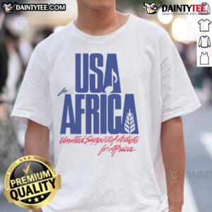 Awesome USA for Africa United Support Africa T-Shirt featuring a vibrant design promoting unity and support for Africa.