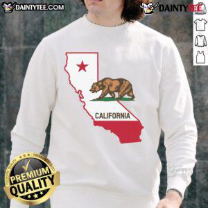 Good California State Bear Flag Sweatshirt featuring a classic design with the iconic bear and star emblem.