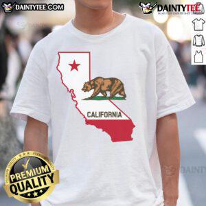 Good California State Bear Flag T-Shirt featuring a bold bear graphic and vibrant flag colors, perfect for proud Californians.