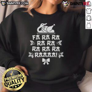Cozy Good Fa Ra Ra Christmas Duck Sweatshirt featuring festive duck design, perfect for holiday gatherings and celebrations.