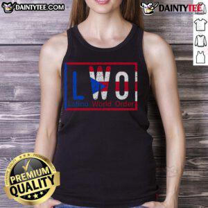 Good Lwo Latino World Order Puerto Rico tank top featuring vibrant colors and bold design showcasing Latino pride.