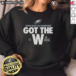 Good Nike Philadelphia Eagles Black 2024 Super Bowl Champions Sweatshirt showcasing team pride and victory.