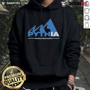 Good Pythia Outdoor Recreation Hoodie in a scenic nature setting, perfect for outdoor enthusiasts and adventure lovers.