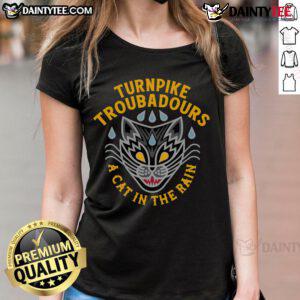Good Turnpike Troubadours A Cat In The Rain ladies tee featuring a whimsical cat design perfect for music fans.