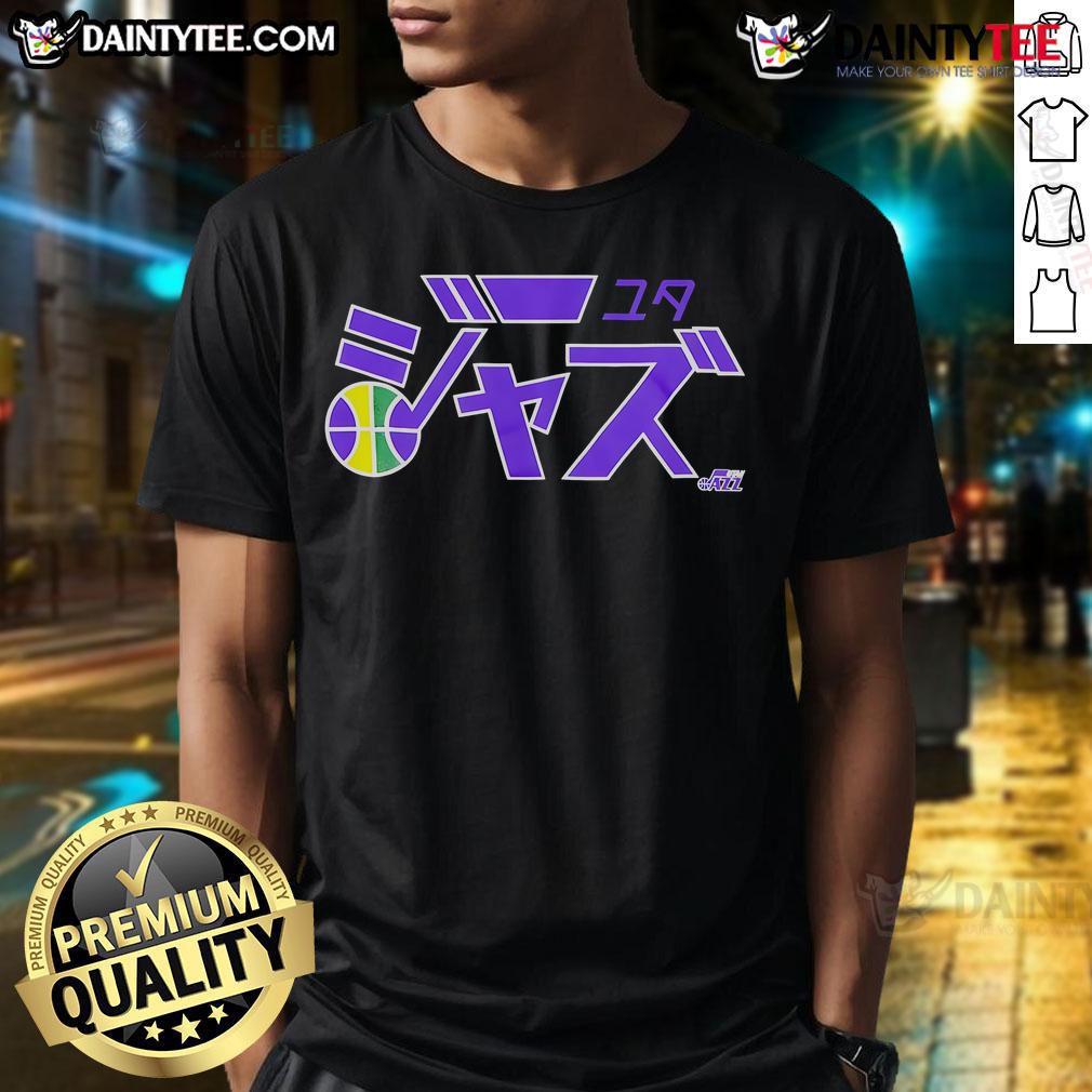 Hot 2025 NBA All-Star Game Utah Jazz logo T-shirt featuring a unique Japanese design for basketball fans.