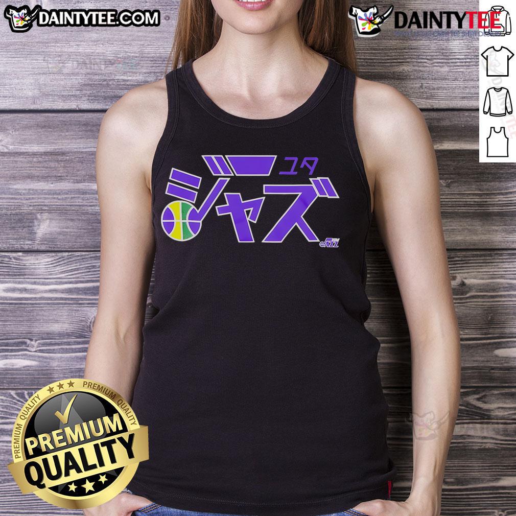 Hot 2025 NBA All-Star Game Utah Jazz logo on a stylish Japanese tank top, perfect for fans and collectors.