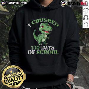 Colorful Nice 100 Days of School Tyrannosaurus Hoodie for kids, celebrating educational milestones in style.