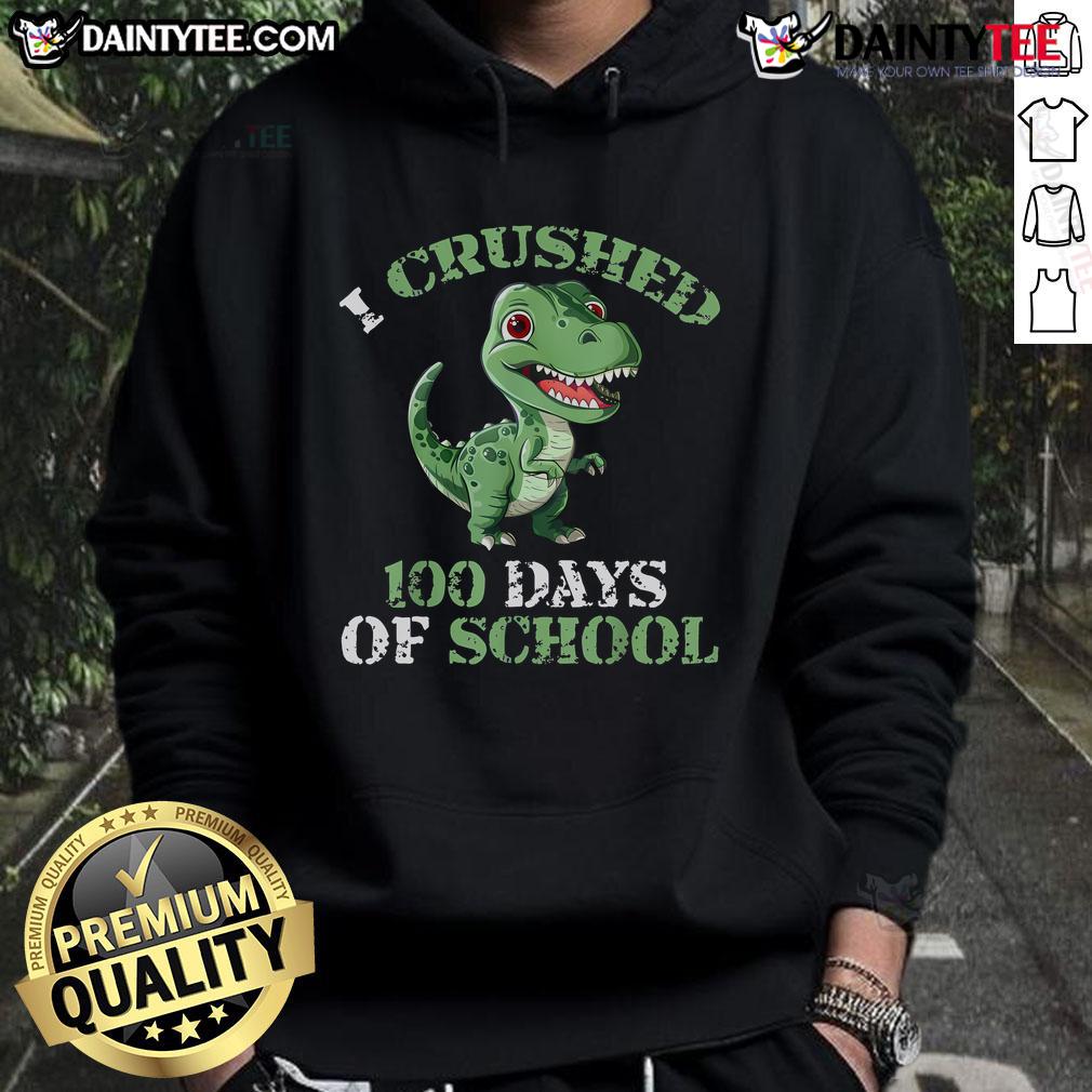 Colorful Nice 100 Days of School Tyrannosaurus Hoodie for kids, celebrating educational milestones in style.