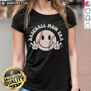 Nice Baseball Mom Era Ladies Tee featuring a stylish design perfect for proud baseball moms. Shop now for trendy sportswear!
