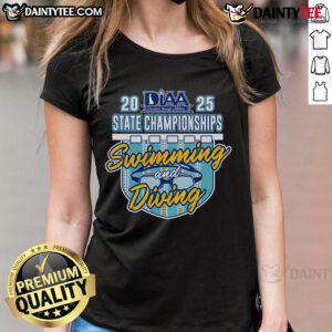Nice DIAA Swimming and Diving ladies tee featuring a sporty design and vibrant colors for aquatic enthusiasts.
