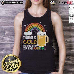 Nice gold at the end of the rainbow tank top featuring vibrant colors and a stylish design for summer fashion.