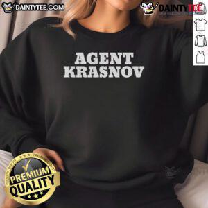 Nice KGB Agent Krasnov sweatshirt featuring a vintage design, perfect for fans of espionage and Soviet-era style.