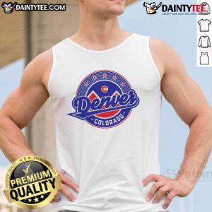 Official Denver Colorado Baseball Logo Tank Top featuring vibrant team colors and logo, perfect for fans and summer wear.