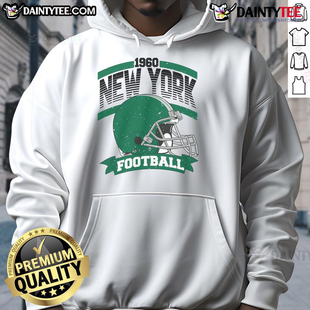 Awesome New York 1960 football team supporter hoodie featuring vintage design and team colors for true fans.