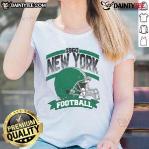Awesome New York 1960 football team supporter ladies tee showcasing vintage style and team spirit.