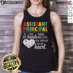 Alt Text: Cute Assistant Principal Appreciation Tank Top featuring a playful design perfect for school staff celebrations.