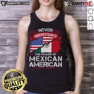 Young woman in a cute Mexican American tank top featuring the Mexico flag, celebrating her Mexican roots and cultural pride.