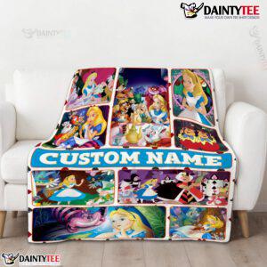Disney Alice In Wonderland Adventure Collage Blanket Fleece Customized Blanket