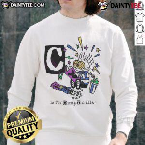 Good C Is For Cheap Thrills pop art sweatshirt featuring vibrant colors and bold graphic design.