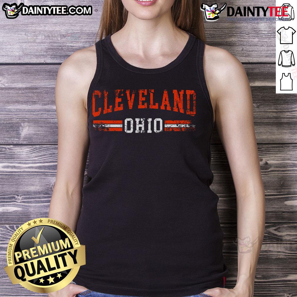 Good Cleveland Ohio State tank top featuring bold graphics, perfect for fans showing their team spirit in style.