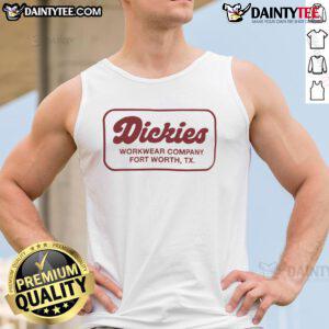 Good Dickies Workwear Company tank top displayed in Fort Worth, TX, showcasing quality fabric and stylish design.