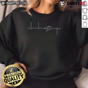 Good Electrical Engineering Heartbeat Inverter Sweatshirt design featuring a heartbeat line and inverter graphic for engineers.