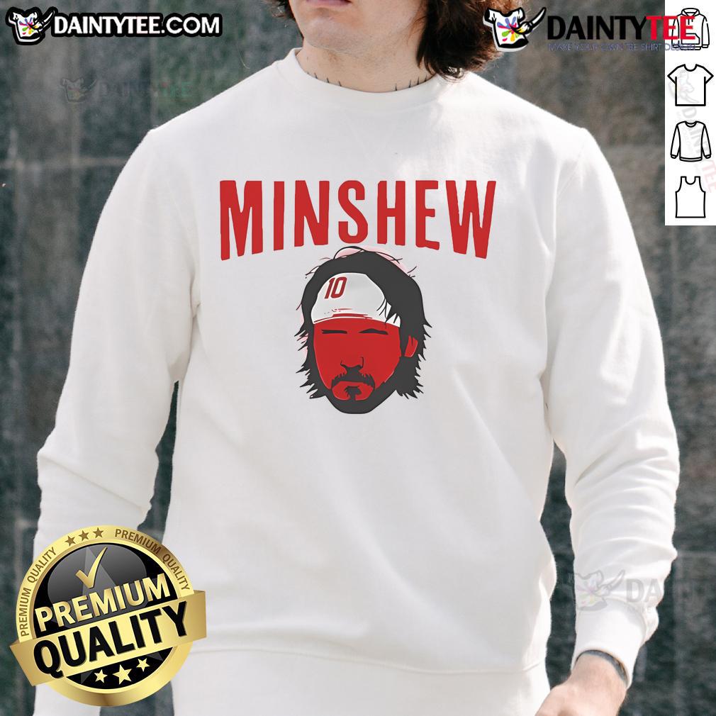 Good Gardner Minshew Kansas City Chiefs NFL football big face head sweatshirt featuring vibrant team colors and logo.