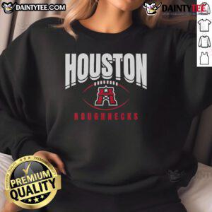 Alt Text: Good Houston Roughnecks Football Outline Logo Sweatshirt featuring bold team colors and stylish design.