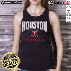 Alt Text: Stylish Good Houston Roughnecks football outline logo tank top for fans, perfect for game day and casual wear.