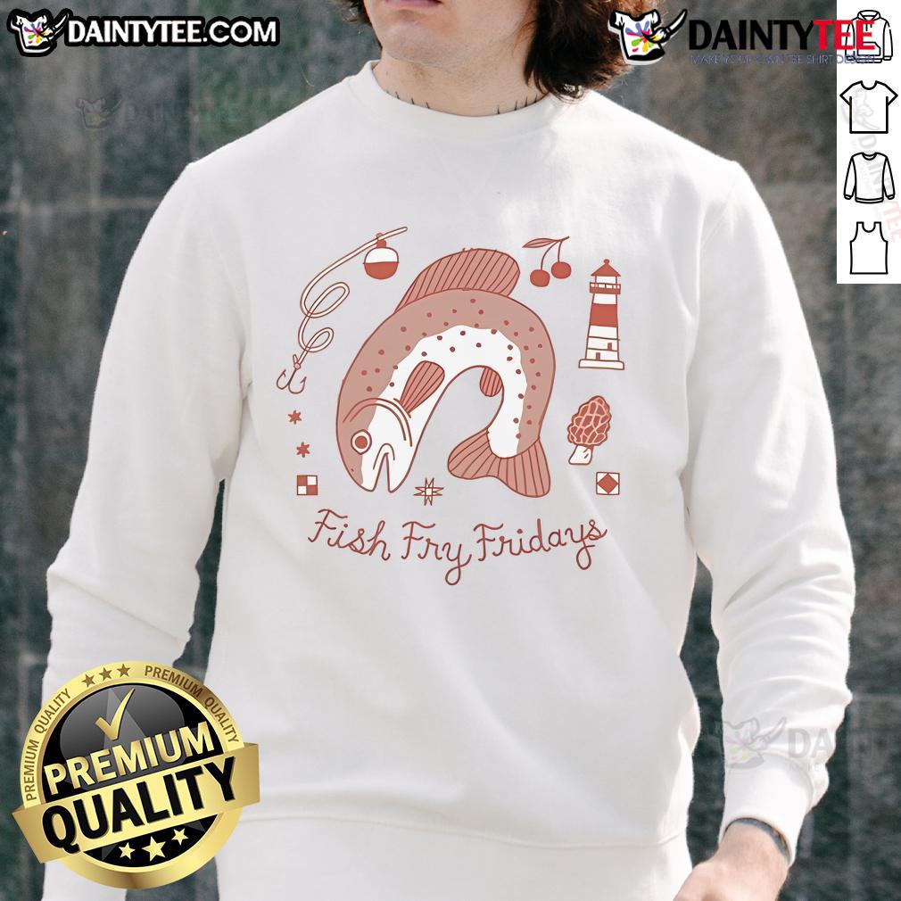 Good Jamie Green Fish Fry Fridays sweatshirt featuring a vibrant design, perfect for seafood lovers and casual wear.