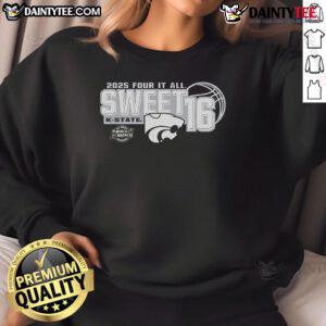 Good K-State Wildcats 2025 Sweet 16 Bound Sweatshirt featuring team logo and vibrant colors, perfect for fans.