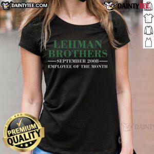 Good Lehman Brothers 2008 Employee of the Year Ladies Tee showcasing a stylish design celebrating top performers.