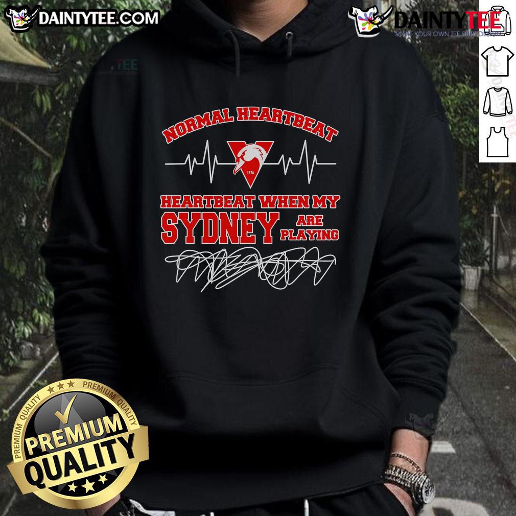 Good Normal Heartbeat hoodie featuring Sydney's vibrant heartbeat design, perfect for casual wear and fans of unique fashion.