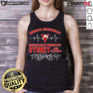 Good normal heartbeat graphic on tank top inspired by Sydney's vibrant lifestyle and energy.