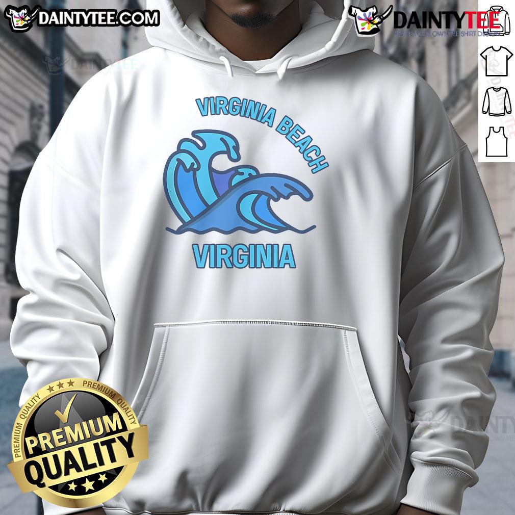 Good Virginia Beach Virginia Pocket Wave Hoodie in vibrant colors, perfect for beach lovers and casual wear enthusiasts.
