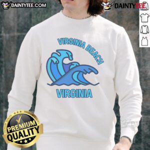 Cozy Good Virginia Beach Virginia Pocket Wave Sweatshirt in soft fabric, perfect for beach lovers and casual wear.