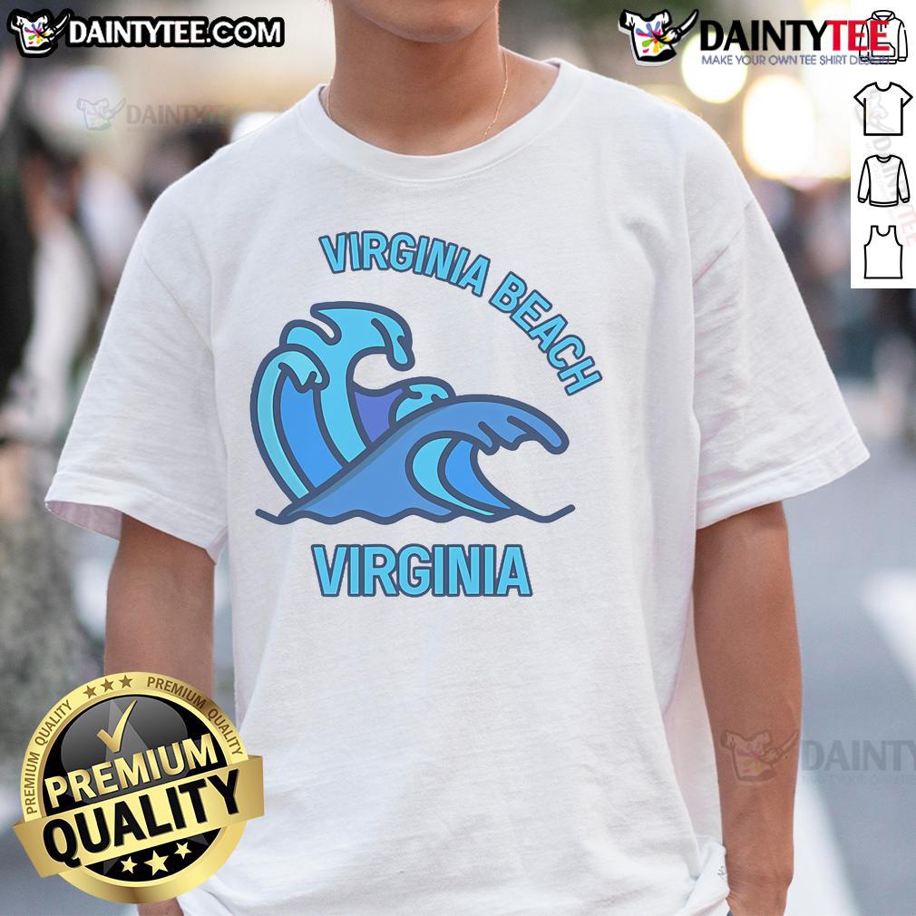 Good Virginia Beach Virginia Pocket Wave T-Shirt featuring a stylish wave design, perfect for beach lovers and casual wear.