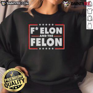 Hot-F-Elon-and-the-Felon sweatshirt featuring a stylish design with bold graphics, perfect for casual wear.