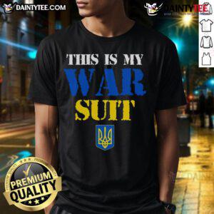 Hot This Is My War Suit T-Shirt featuring a bold design, perfect for expressing style during and after conflict.