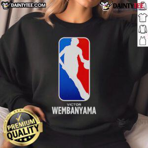 Hot Victor Wembanyama NBA logo sweatshirt featuring stylish design, perfect for basketball fans and fashion enthusiasts.