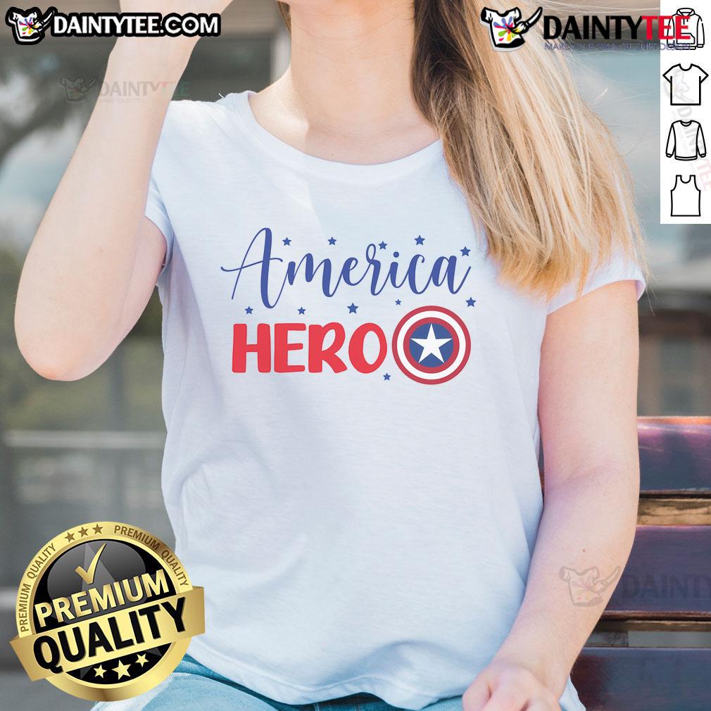 Nice America Hero Ladies Tee featuring a stylish design, perfect for celebrating patriotism and comfort in women's fashion.