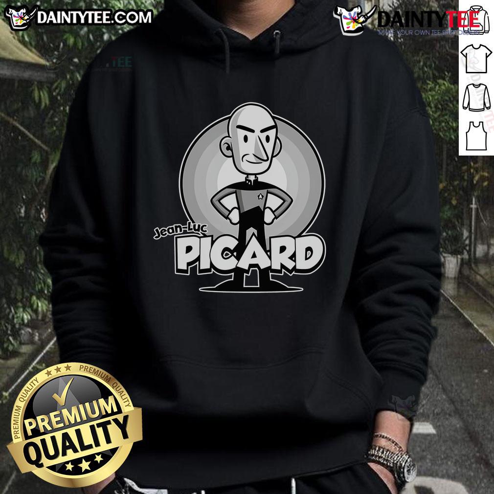 Nice Jean-Luc Picard Classic Hoodie featuring iconic Star Trek design, perfect for fans and casual wear.