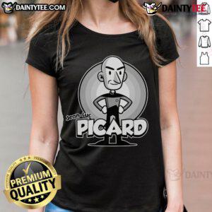 Classic Ladies Tee featuring Jean-Luc Picard design, perfect for Star Trek fans and stylish casual wear.