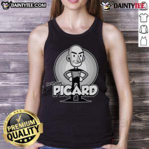Classic tank top featuring Jean-Luc Picard design, perfect for Star Trek fans and casual wear enthusiasts.