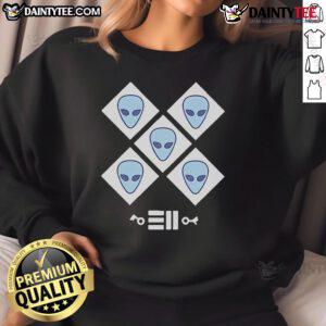 Alt Text: Official 311 Blue Album Alien X Keys Sweatshirt featuring vibrant graphics and comfortable fit for fans.