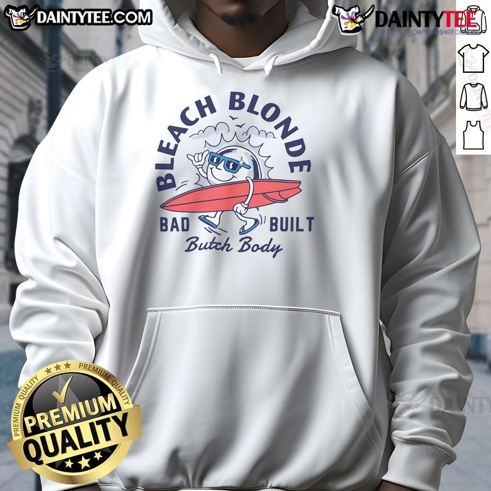 Awesome Bad Built Butch Body in a stylish bleach blonde hoodie, showcasing a bold streetwear look.