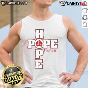 Stylish Pope Francis Hope tank top featuring a vibrant design, perfect for expressing faith and fashion.