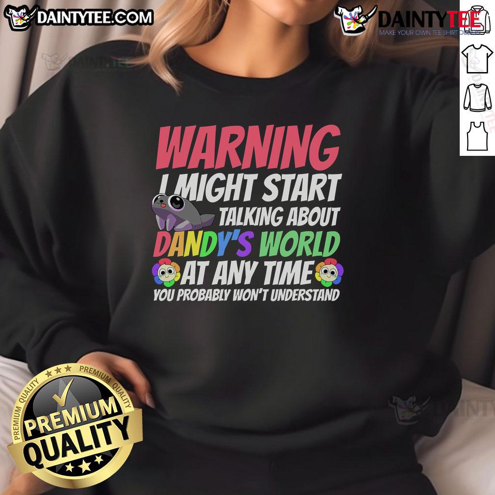 Alt Text: Funny Dandys World Characters sweatshirt featuring colorful designs and playful graphics from Dandys World.